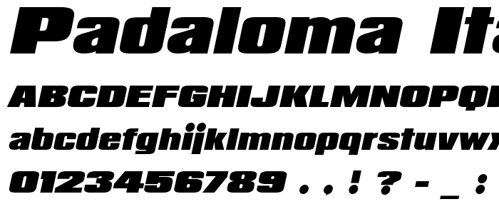 Padaloma Italic font